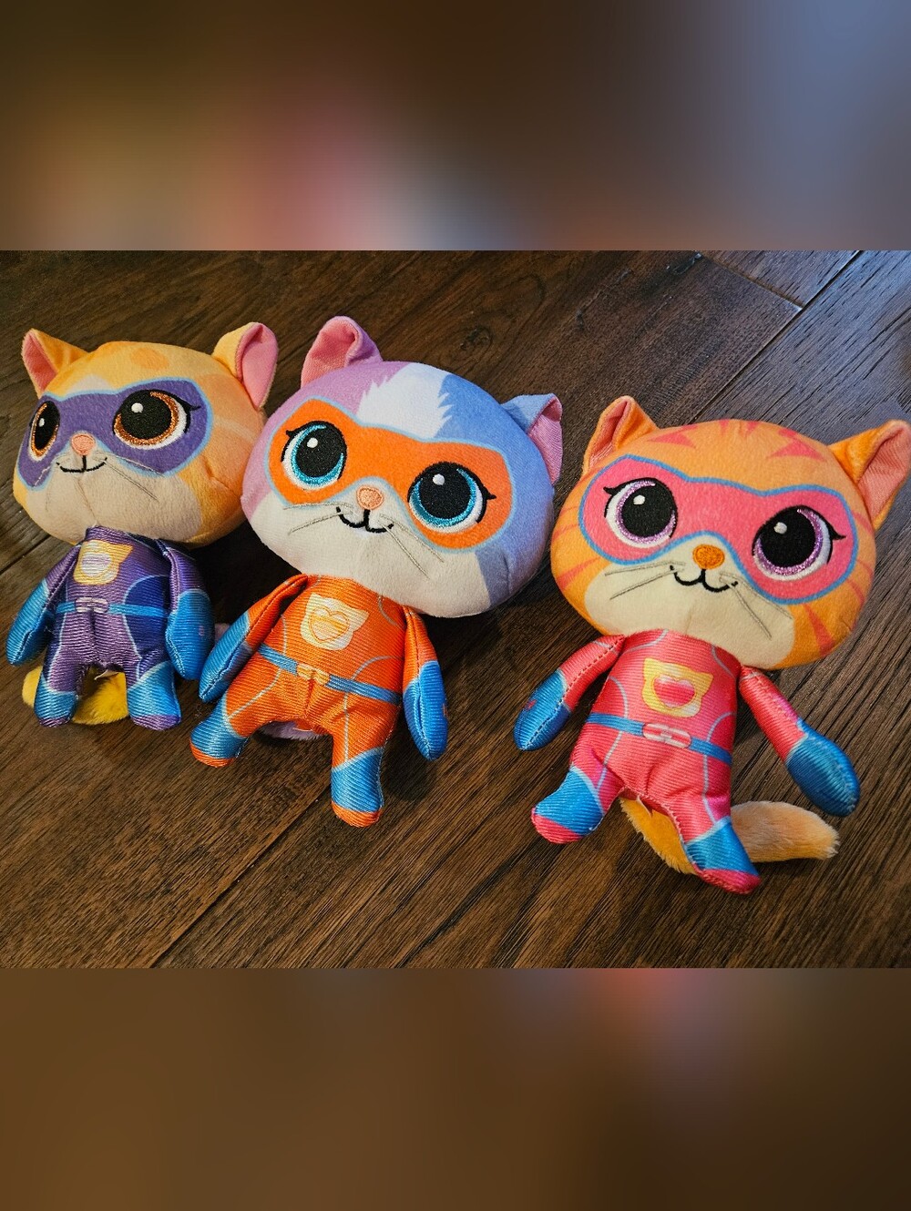Disney Jr Super Kitties Sparks Ginny Buddy  Set of 3 6" Plush Stuffed  Cats.  It